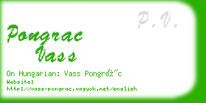 pongrac vass business card